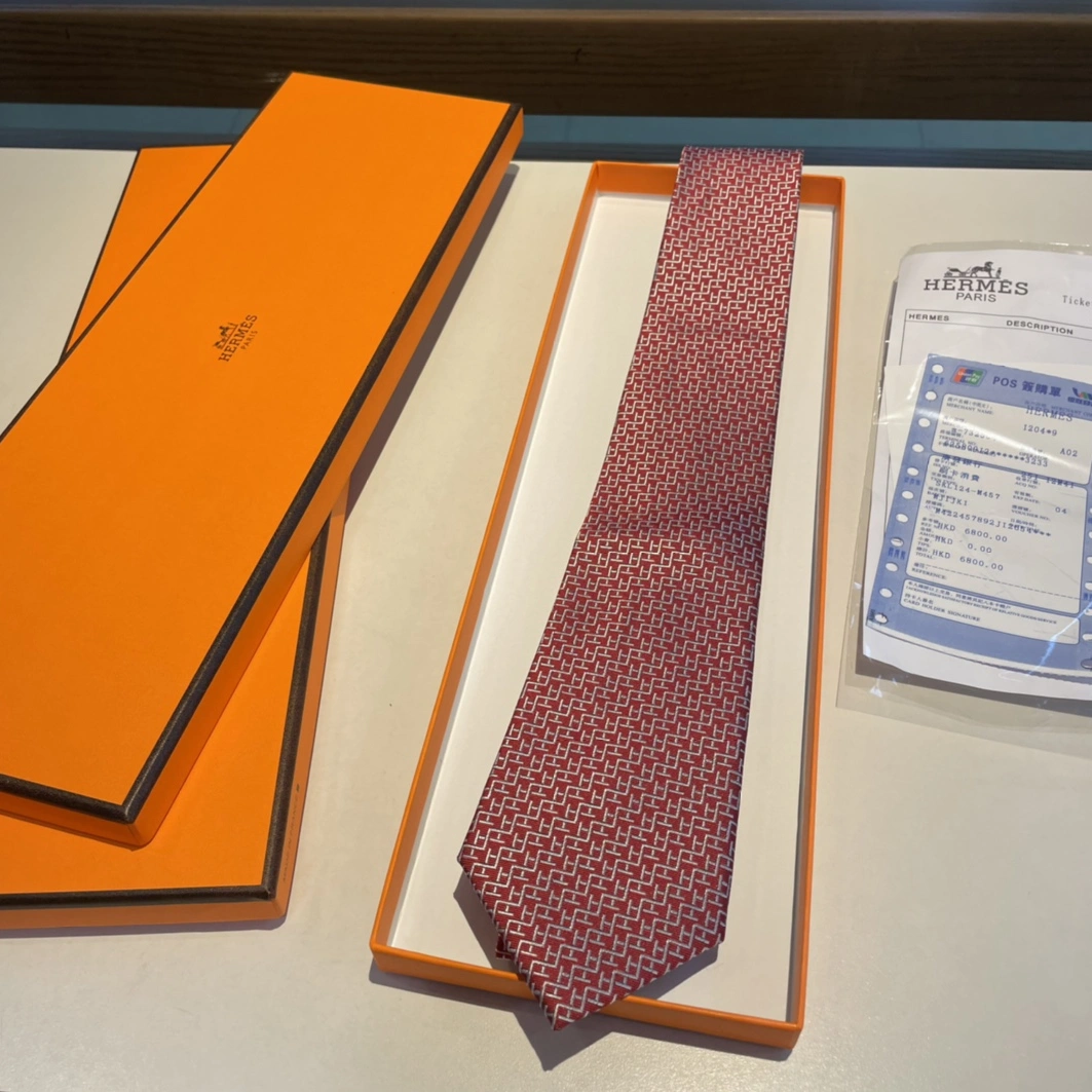 Durable 1339 Hermes Necktie For Men - Image 7