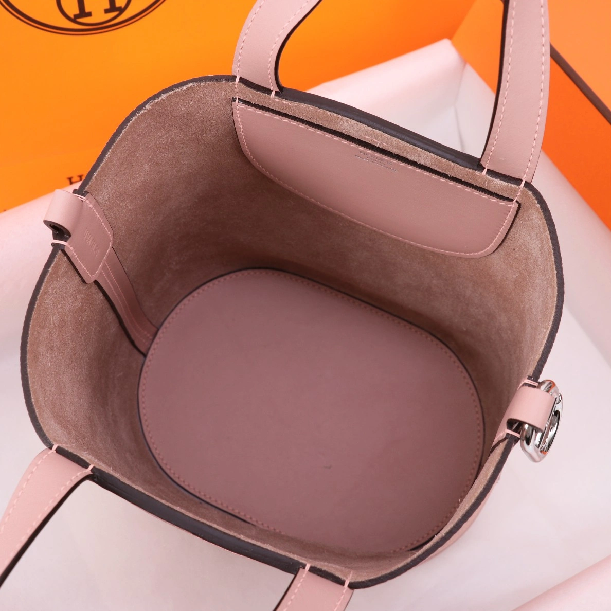 Durable 2775 Hermes AAA Quality Handbags In Silver For Women - Image 8