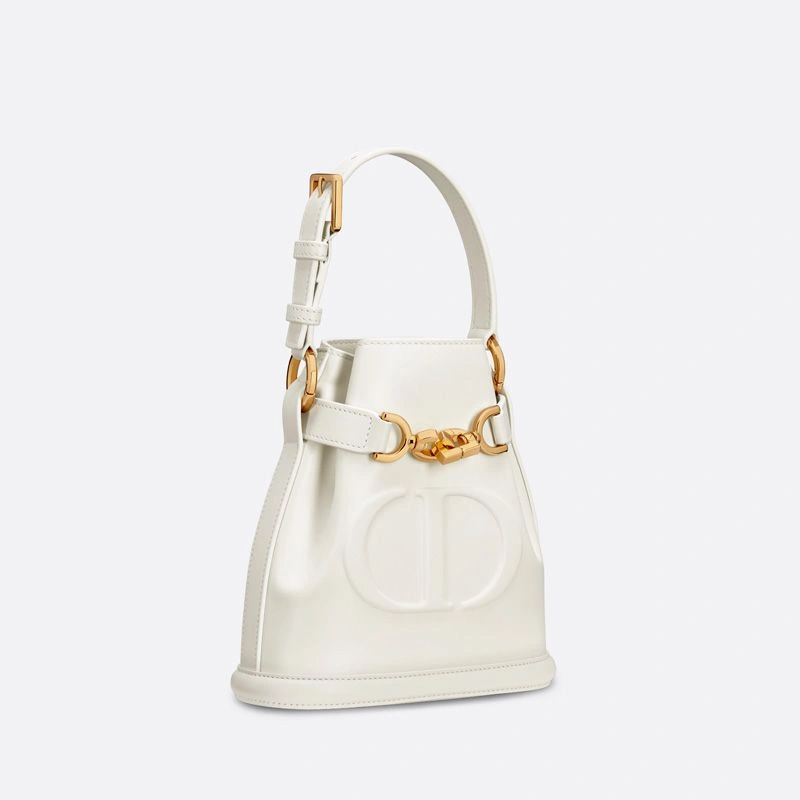 GoAnywhere 4568 Small C'est Dior Bag In CD-Embossed Calfskin White - Image 3