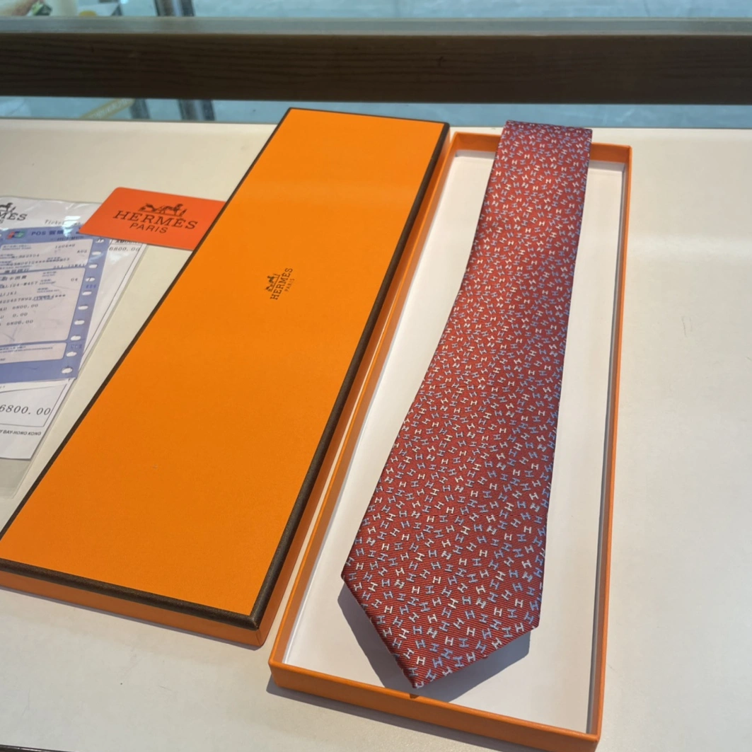 Hermes Necktie For Men BestValue 5282 - Image 8