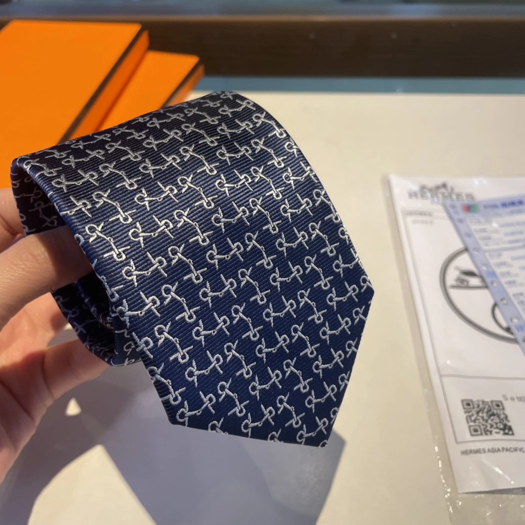 Hermes Necktie For Men Breathable 6352