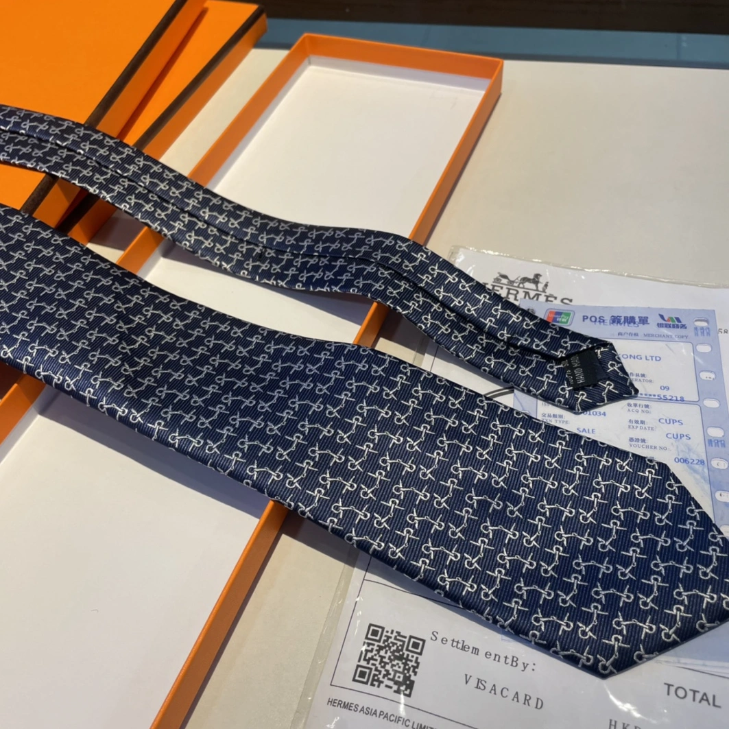 Hermes Necktie For Men Breathable 6352 - Image 6
