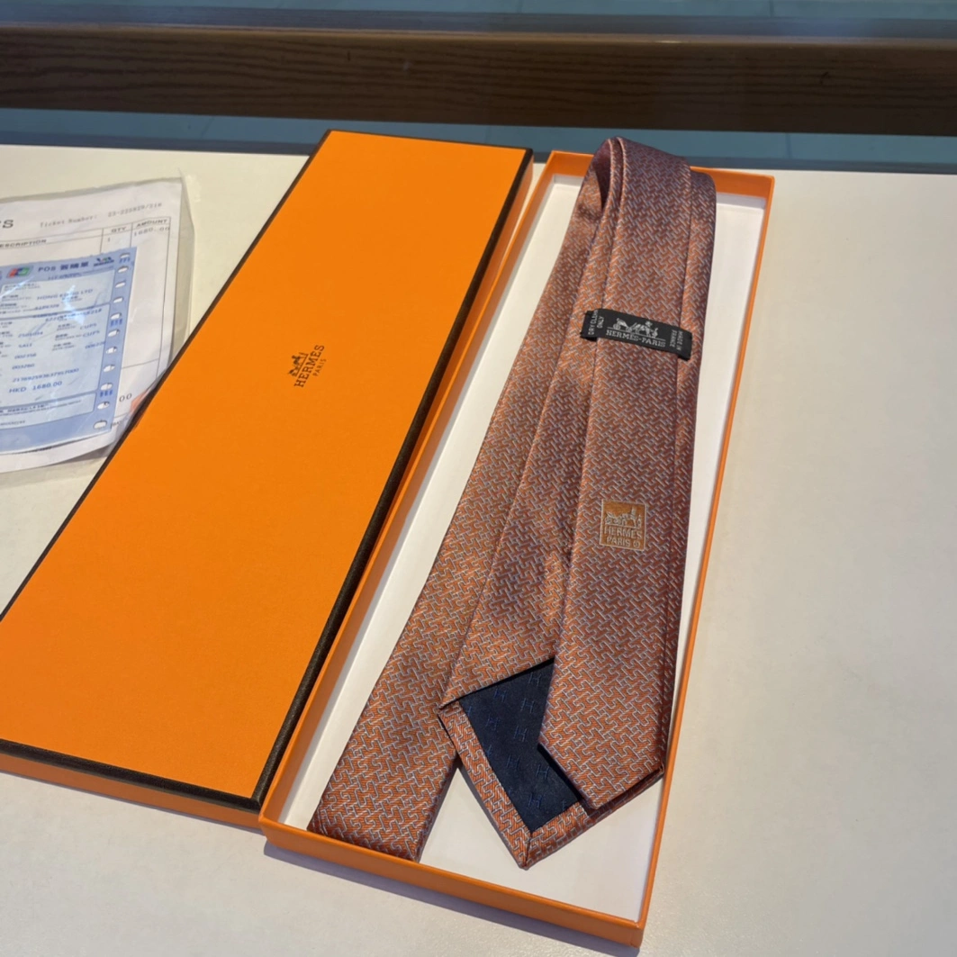 Hermes Necktie For Men Comfortable 7745 - Image 3