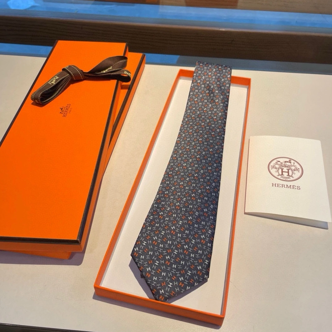 Hermes Necktie For Men Unique 8317 - Image 7