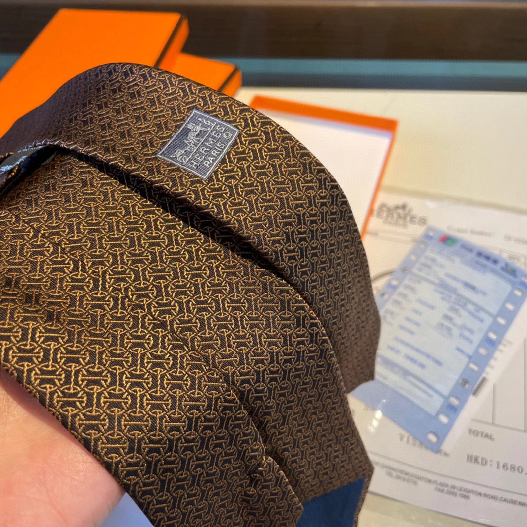 Hermes Necktie For Men WellDesigned 2113 - Image 4