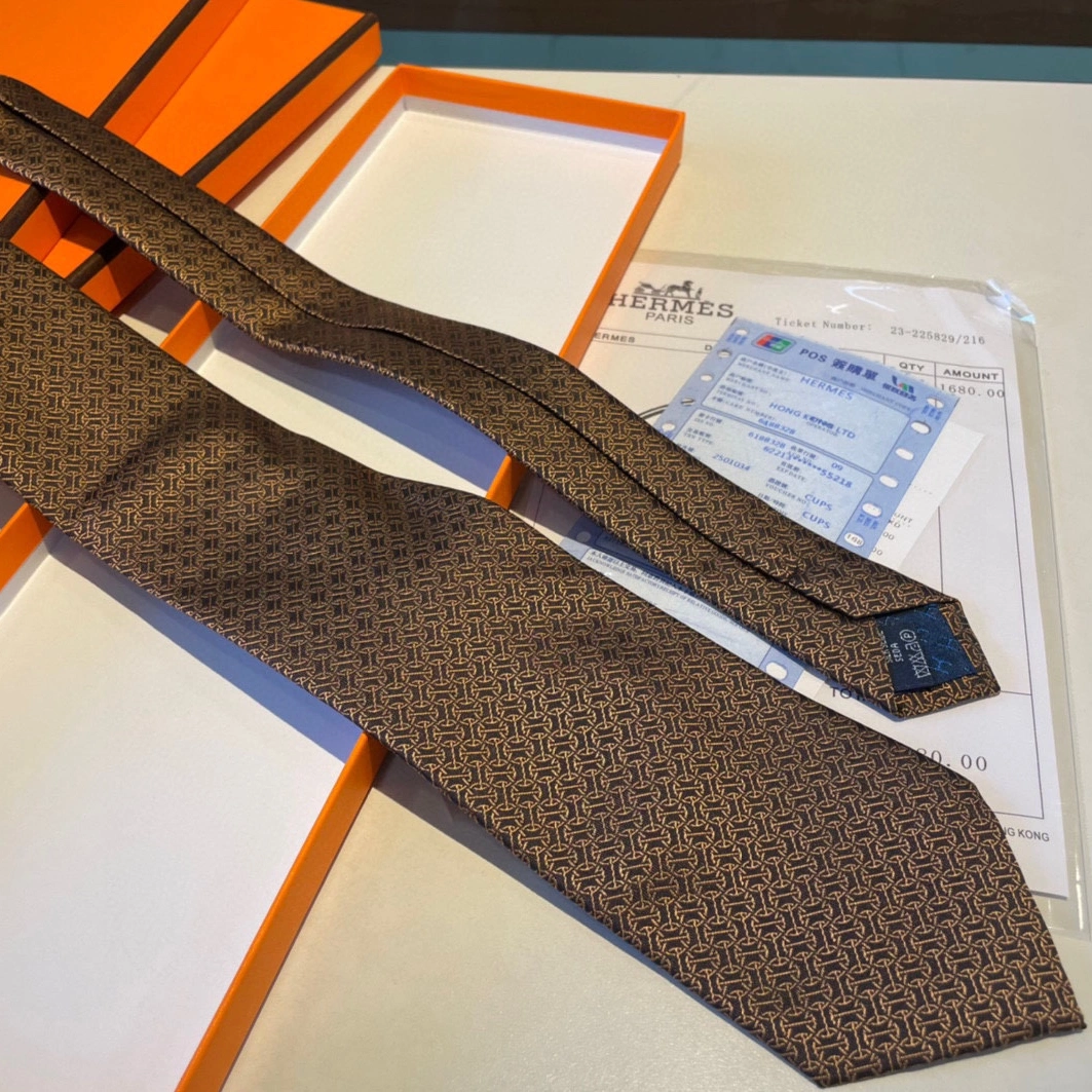 Hermes Necktie For Men WellDesigned 2113 - Image 5