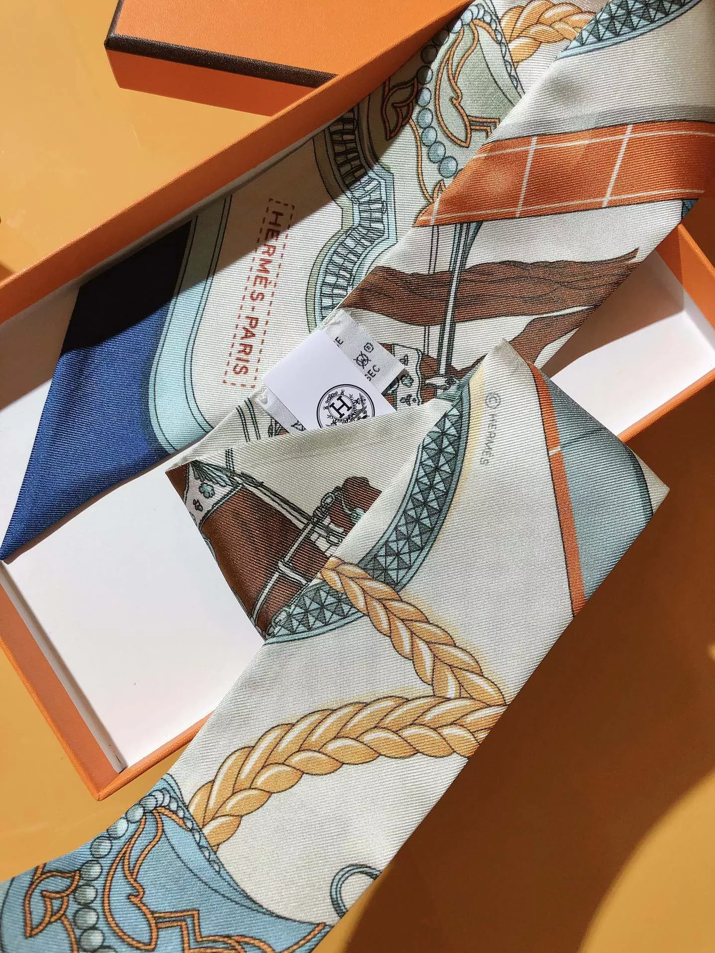 Hermes Silk Scarf Modern 8446 - Image 5