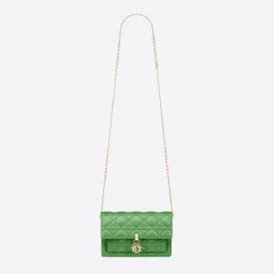 Lady Dior Chain Pouch Cannage Lambskin Green StreetReady 2667