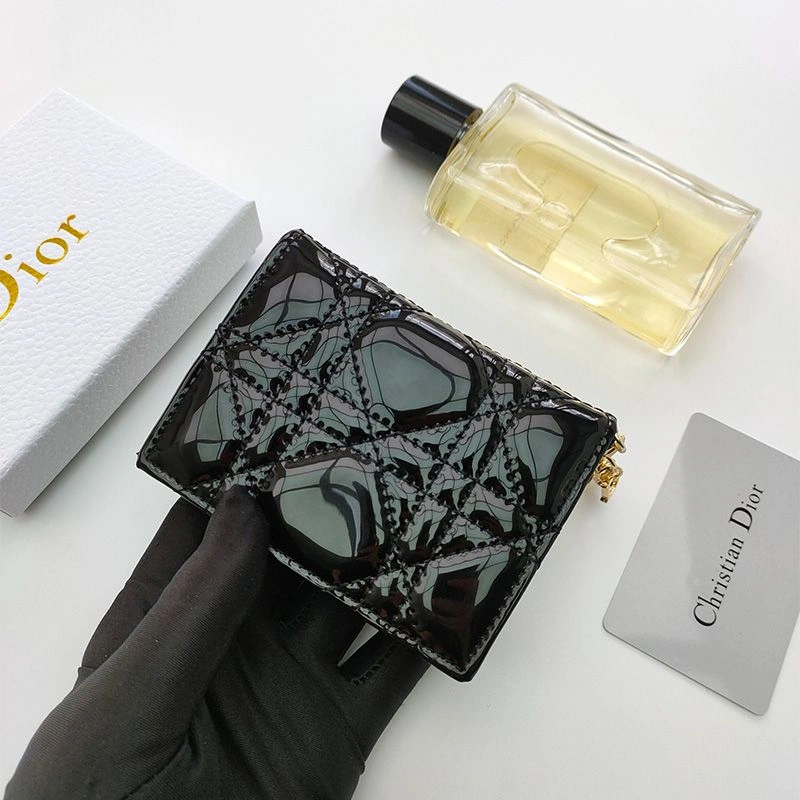 Lady Dior Flap Card Holder Patent Cannage Calfskin Black SportInspired 1758 - Image 3