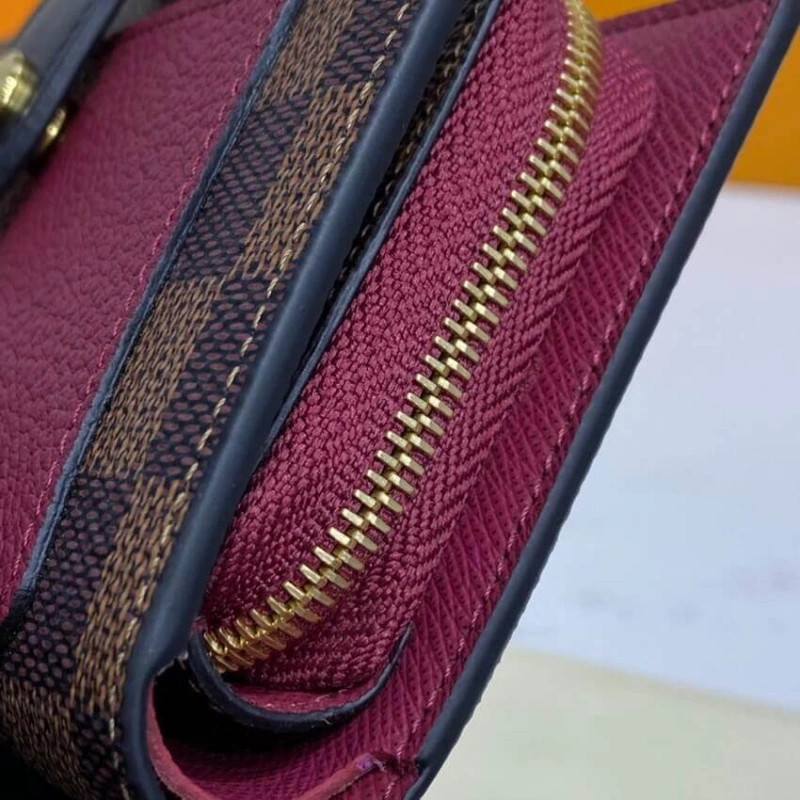 Cowhidele Louis Vuitton Damier Ebene Juliette Wallet Bordeaux - Image 6