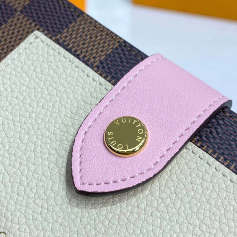 Cowhidele Louis Vuitton Damier Ebene Juliette Wallet Creme - Image 8