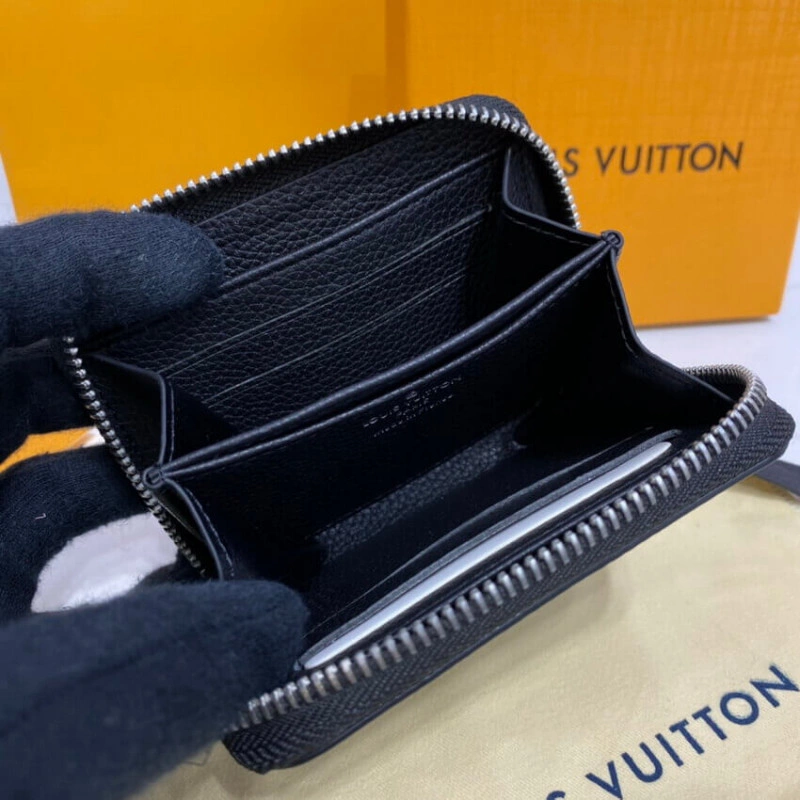 11 x 8.5 Louis Vuitton Lockme Zippy Coin Purse Black - Image 10