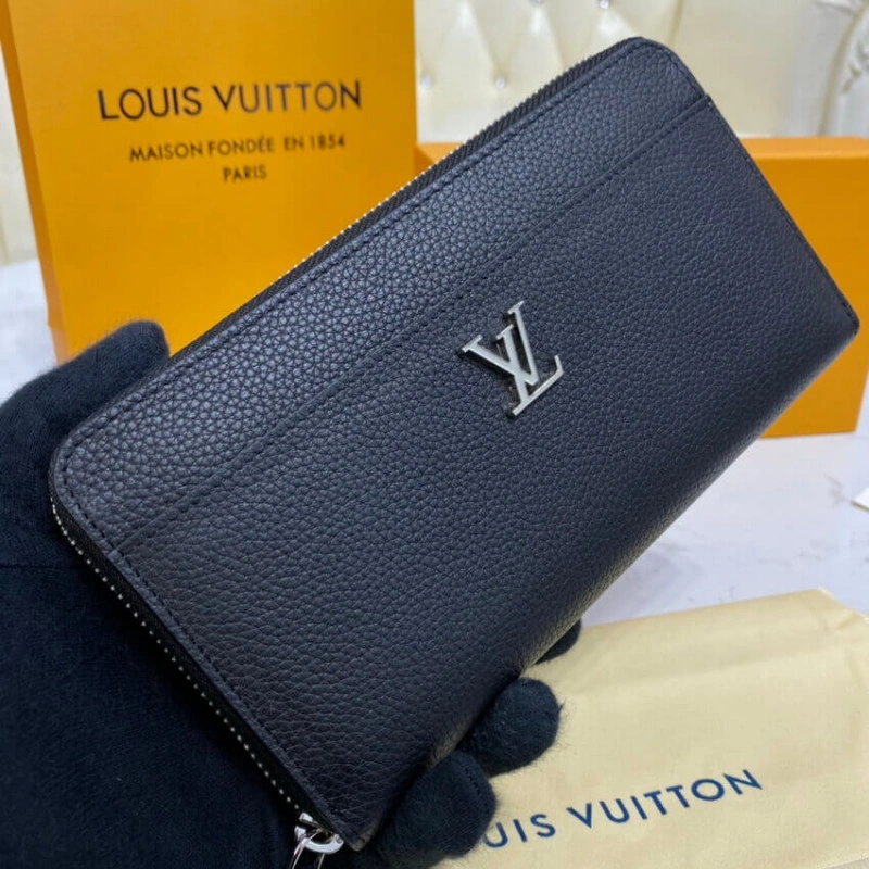 The Zippy Louis Vuitton Lockme Zippy Wallet Black - Image 4