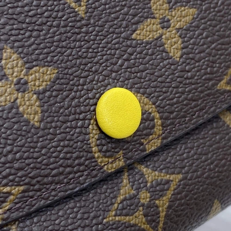 Pressstud Louis Vuitton Monogram Canvas Emilie Wallet Yellow - Image 5