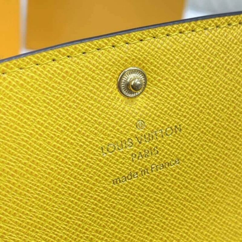 Pressstud Louis Vuitton Monogram Canvas Emilie Wallet Yellow - Image 8