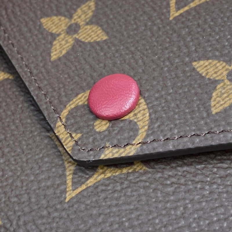 Grained c Louis Vuitton Monogram Canvas Victorine Wallet Fuchsia - Image 6