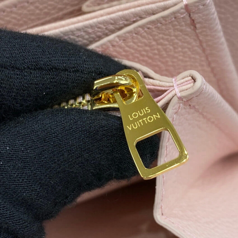 19.5 x 10 Louis Vuitton Monogram Empreinte Leather Zippy Wallet Pink - Image 6