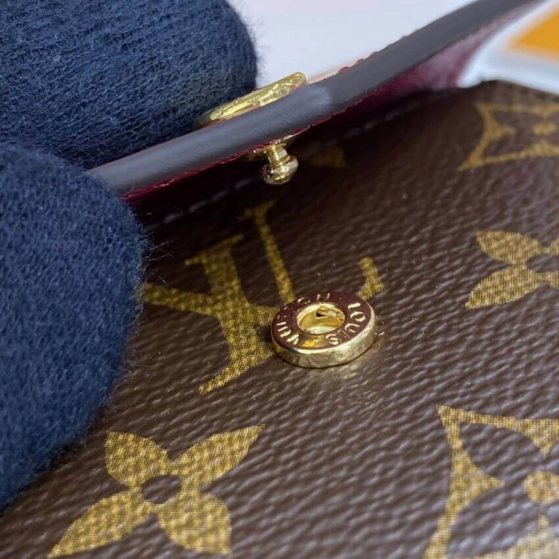 1 flat ba Louis Vuitton Monogram Zoe Wallet Fuchsia - Image 7