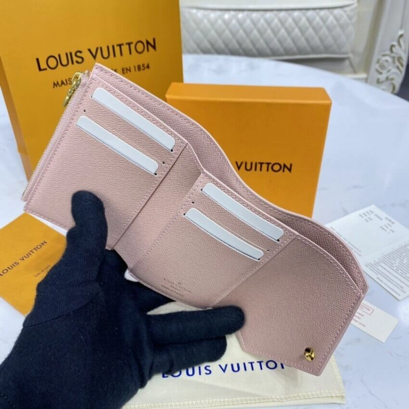 6 credit Louis Vuitton Victorine Wallet Mist Gray - Image 9