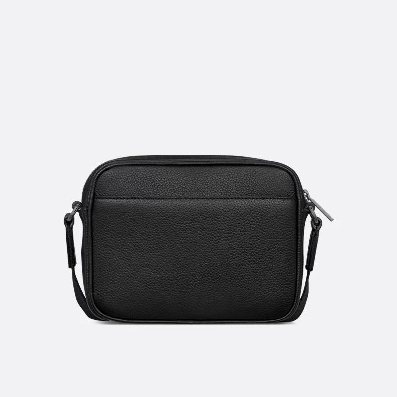 Mini Dior Rider 2.0 Zipped Messenger Bag In Grained Calfskin and Oblique Motif Canvas Black Blue WellDesigned 4296 - Image 3