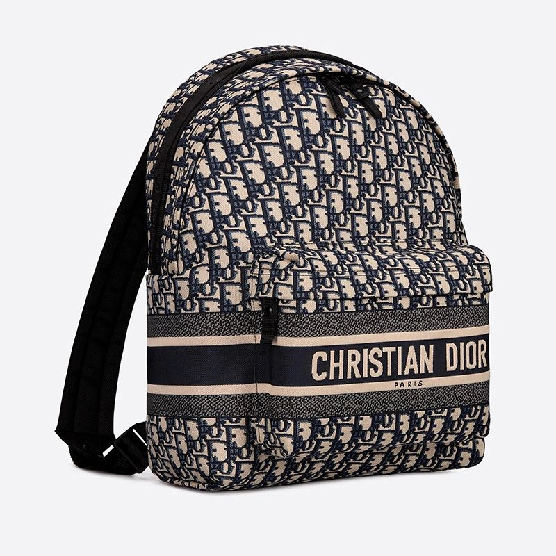 ModernLook 5786 DiorTravel Backpack In Oblique Motif Canvas Blue - Image 3