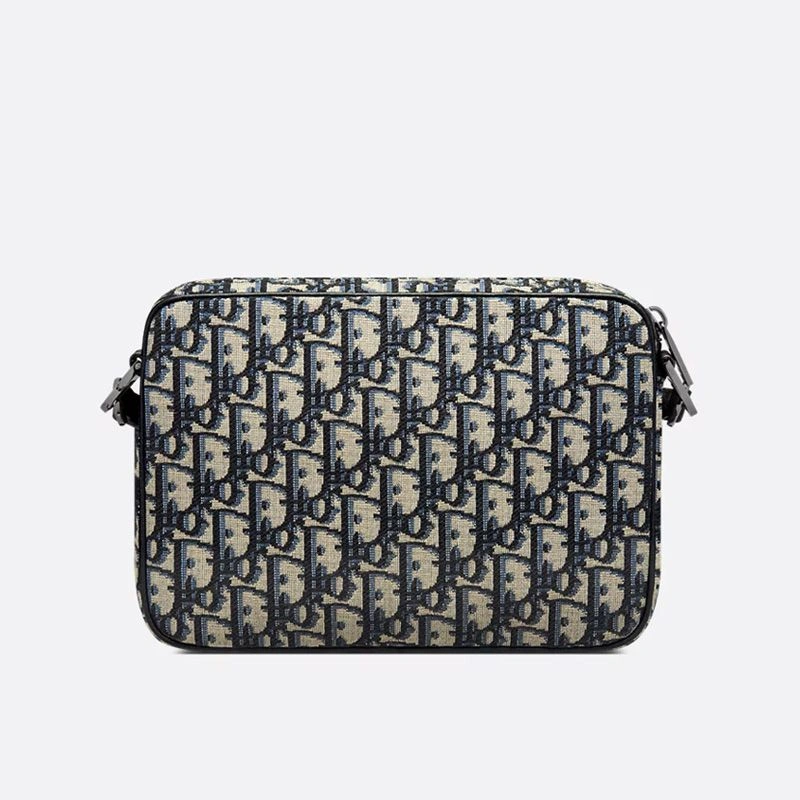NewStyle 2187 Dior Saddle Triple Pouch In Oblique Motif Canvas Blue - Image 3