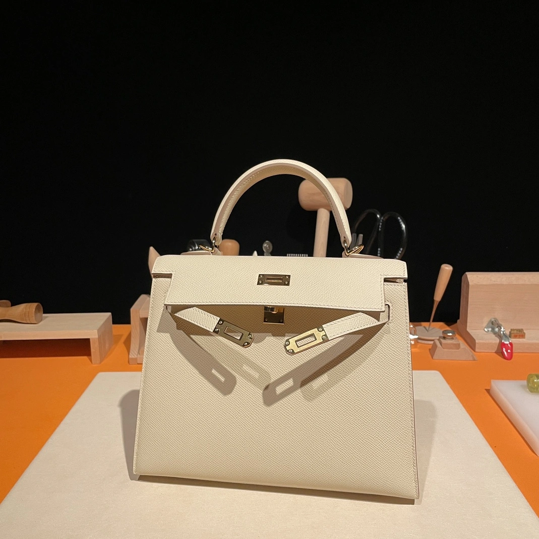 Practical 8798 Hermes AAA Quality Handbags In Gold For Women - Image 7