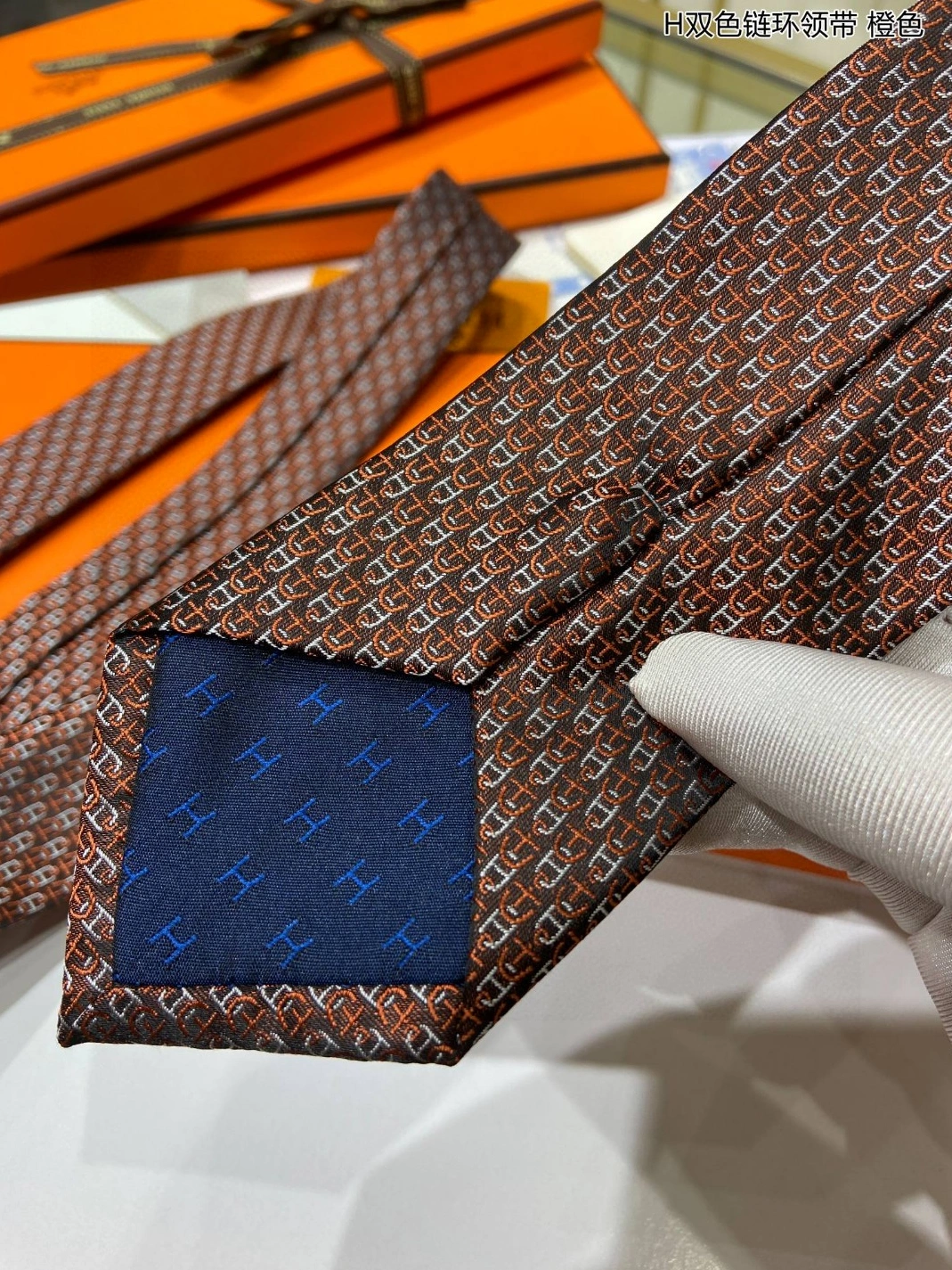 Soft 4849 Hermes Necktie For Men - Image 5