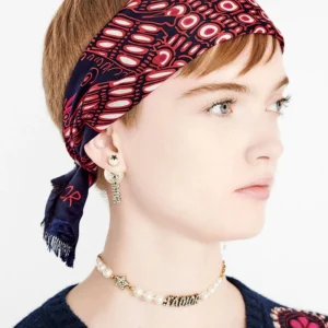 StreetReady 4166 Dior Tribales Earrings J'ADIOR, White Resin Pearls and White Crystals Gold