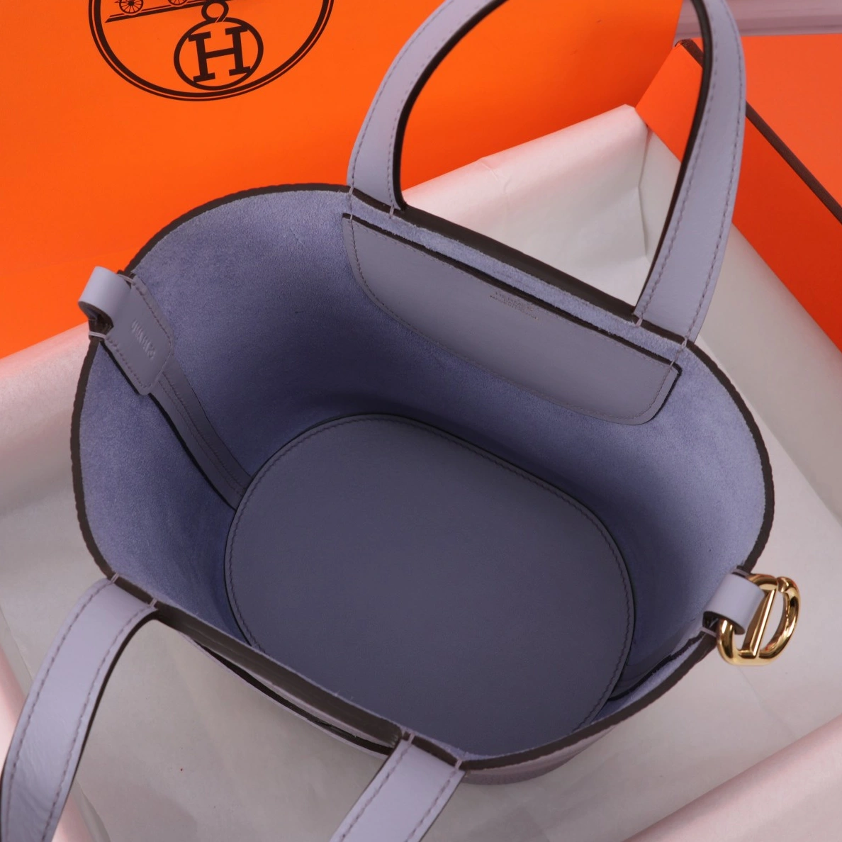 Stylish 8865 Hermes AAA Quality Handbags In Gold For Women - Image 7