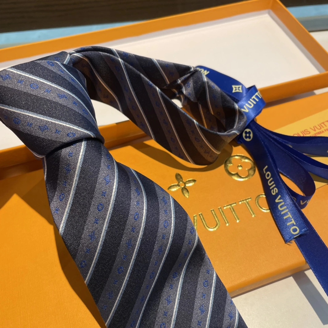 Vibrant 8505 Louis Vuitton LV Necktie For Men - Image 3