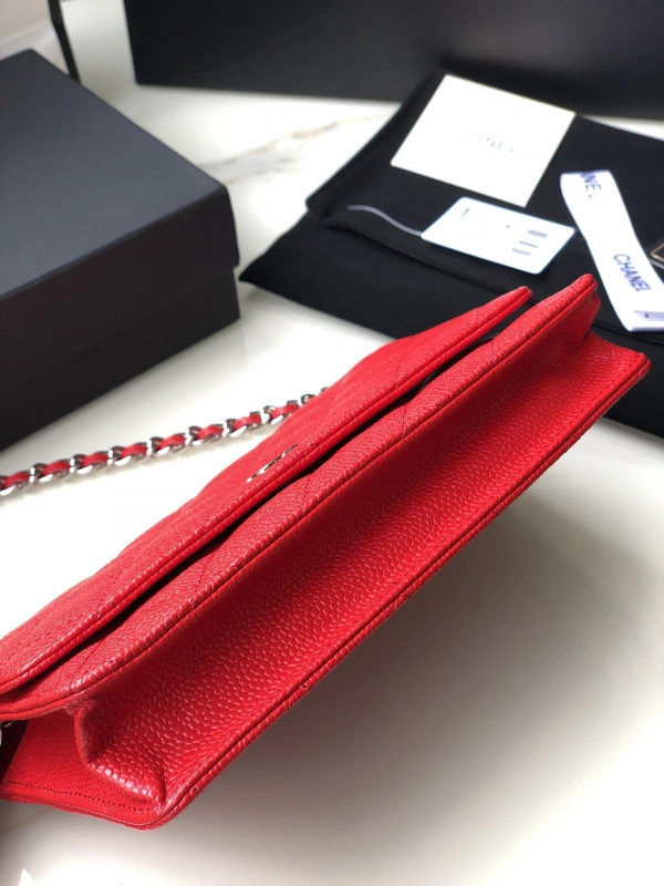 CHANEL CHAIN WALLET CAVIAR WITH SILVER HARDWARE BestValue 707 - Image 5