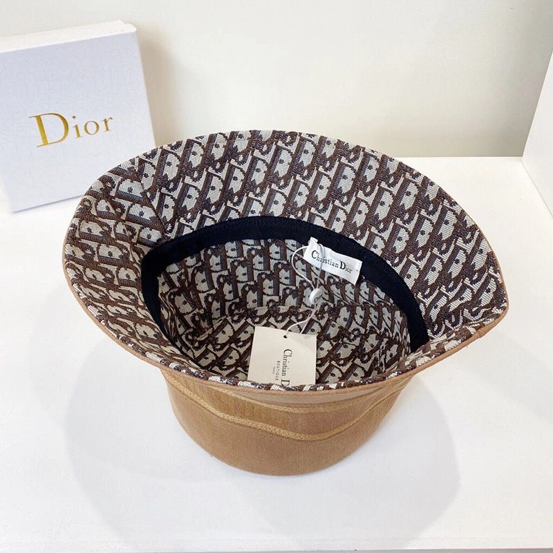 Christian Dior Bucket Hat Oblique Motif Denim Khaki - Image 3