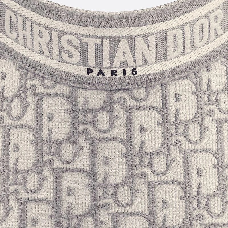 Christian Dior Visor D-Oblique Motif Cotton Grey - Image 4