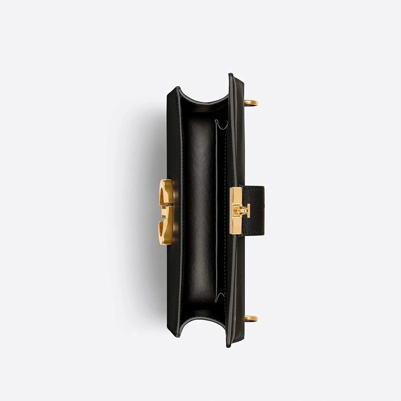 Dior 30 Montaigne East-West Bag With Chain Calfskin Black - Image 4