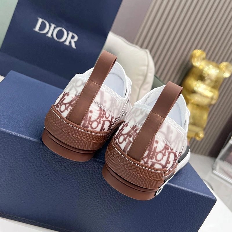 Dior B23 Sneakers Unisex Oblique Motif Canvas Brown - Image 3