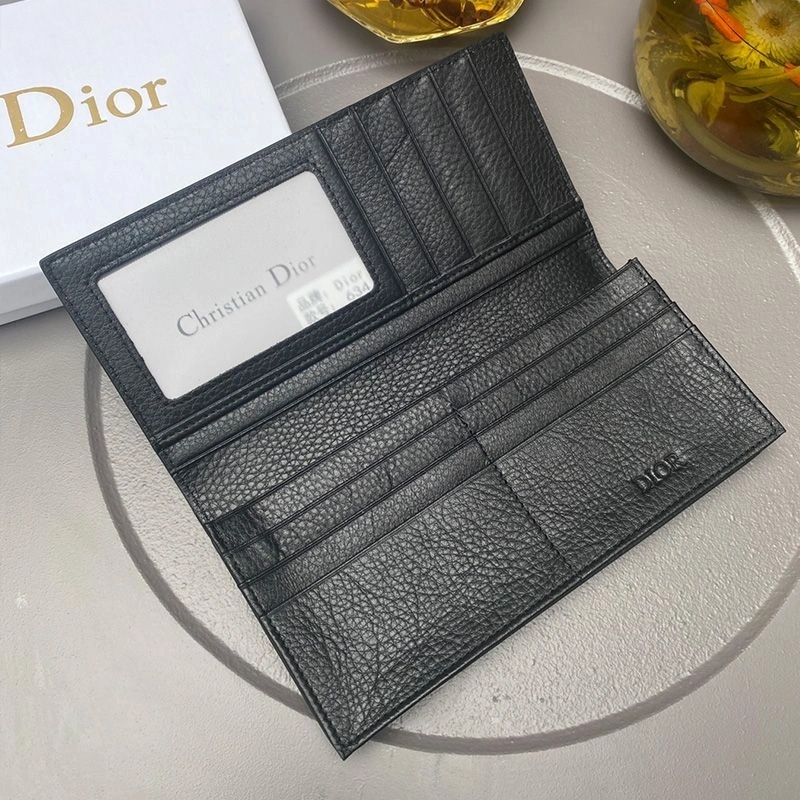 Dior Bi-Fold Long Card Holder CD Diamond Motif Canvas Grey - Image 3
