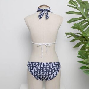 Dior Bikini Women Oblique with Number 2 Motif Lycra Black