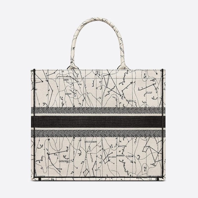 Dior Book Tote Constellation Motif Canvas Grey - Image 3