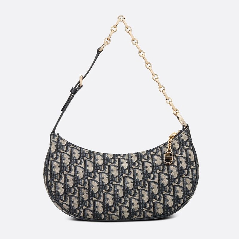 Dior CD Lounge Bag Oblique Motif Canvas Blue - Image 3