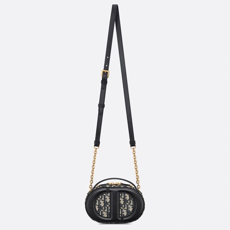 Dior CD Signature Oval Camera Bag Oblique Motif Canvas Blue - Image 5