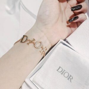 Diorevolution Bracelet Metal And White Crystals Gold