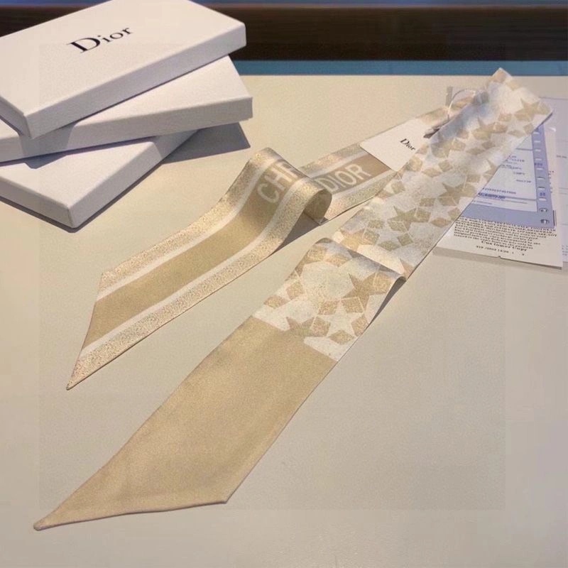 Dior Mitzah Twill Etoile Motif Silk Khaki - Image 3