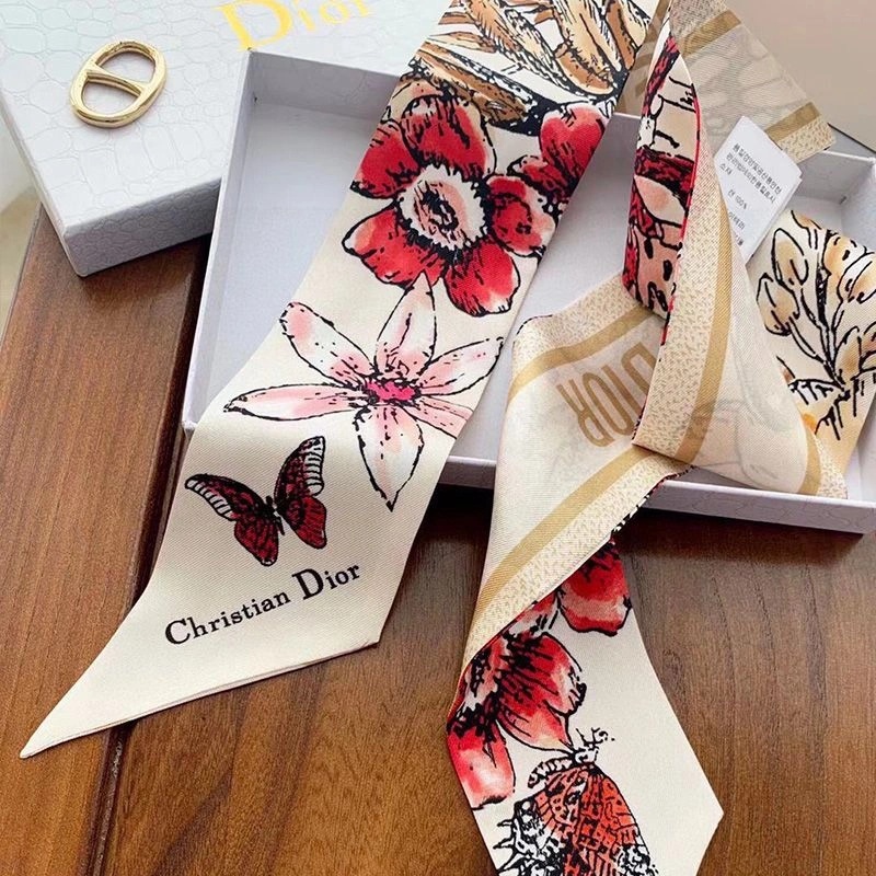 Dior Mitzah Twill Le Jugement Motif Silk Red - Image 4