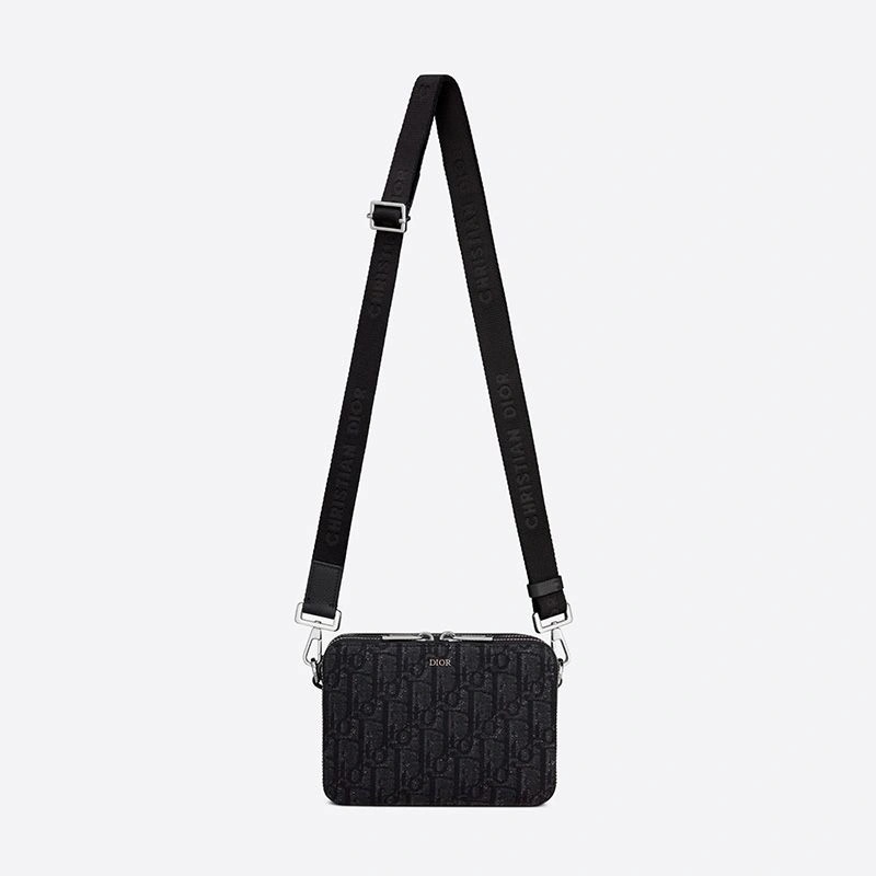 Dior Messenger Pouch Oblique Motif Canvas Black - Image 4