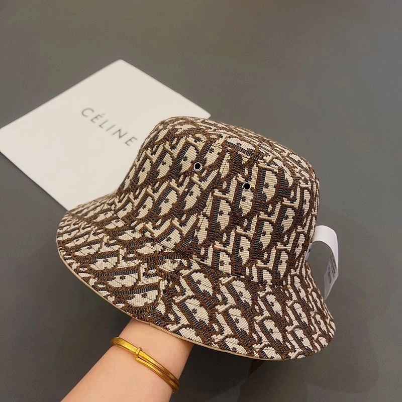 Dior Reversible Bucket Hat Teddy Oblique Motif Cotton Khaki - Image 3