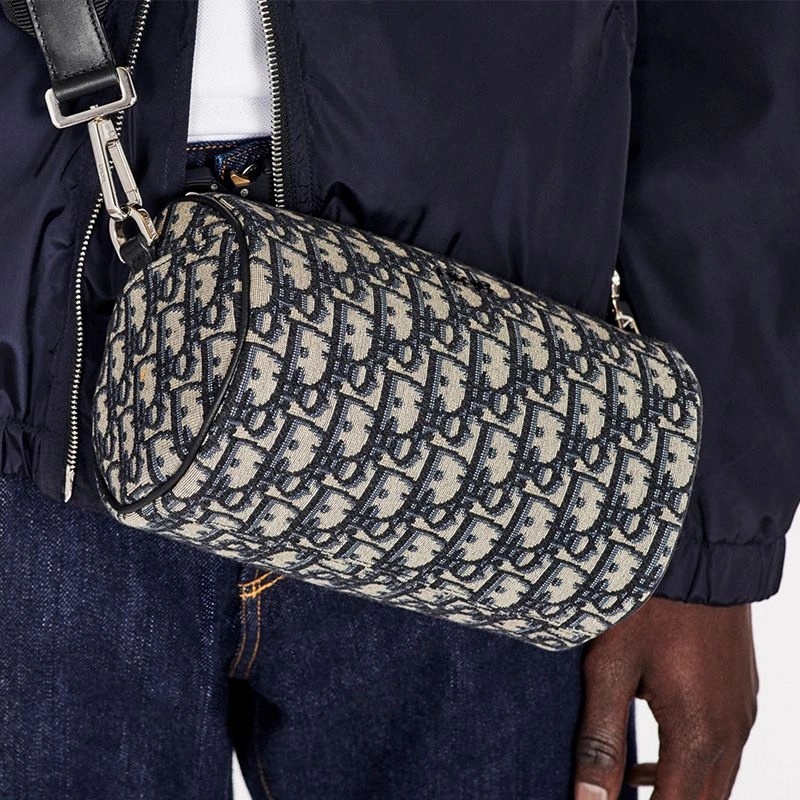 Dior Roller Messenger Oblique Motif Canvas Blue - Image 5