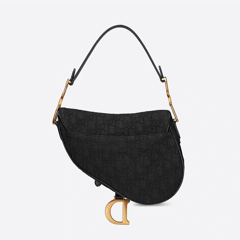 Dior Saddle Bag Oblique Motif Canvas Black - Image 3