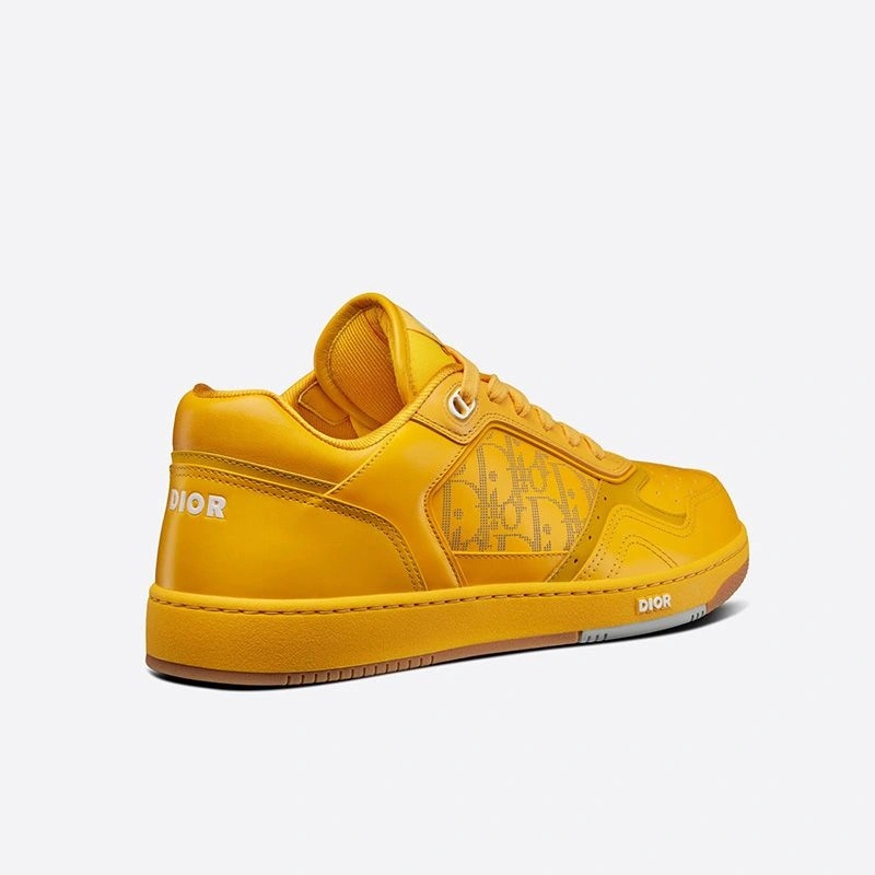 Dior B27 Sneakers Unisex World Tour Onlique Galaxy Calfskin and Suede Yellow - Image 3