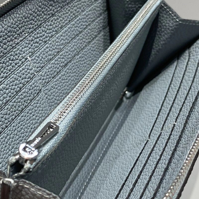 Hermes Azap Wallet Togo Leather Palladium Hardware In Sky Blue - Image 3